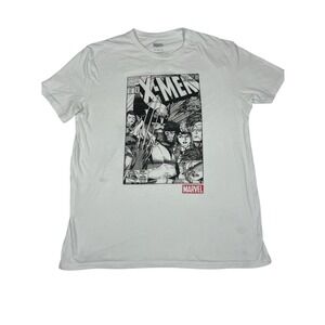 Marvel X-Men Comic Cover T-Shirt‎ Wolverine Graphic Tee White XL